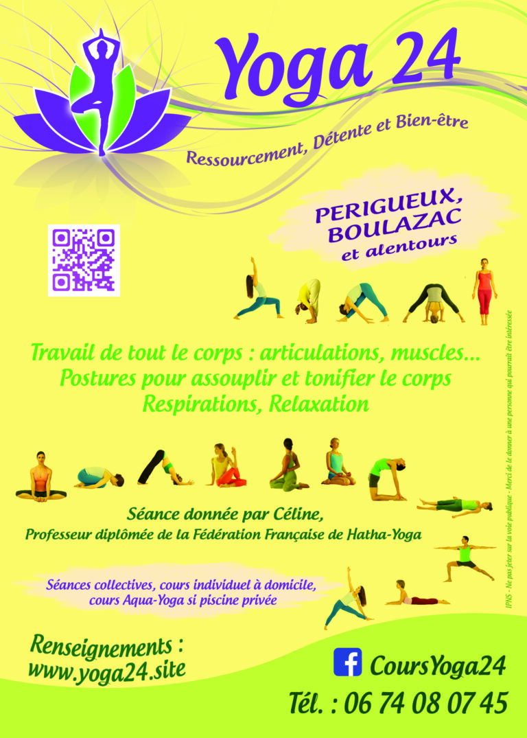 Affiche BOULAZAC PERIGUEUX ALENTIURS YOGA 24 768x1075